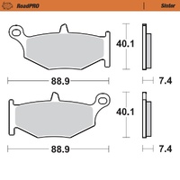 Moto-Master Rear Sintered Brake Pads for Suzuki B-King 1300 2008-2011