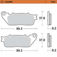 Moto-Master Rear Sintered Brake Pads for Honda VFR 800 F Plus 2019