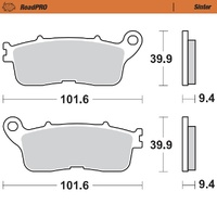 Moto-Master Rear Sintered Brake Pads for Honda VFR 1200 F DCT 2010-2016