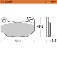 Moto-Master Rear Sintered Brake Pads for Livewire S2 Del Mar E-Bike 2023