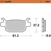Moto-Master Rear Sintered Brake Pads for Benelli BKX 300 2024-2025