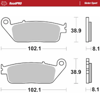 Moto-Master Front Left Sintered Sports Brake Pads for Kawasaki Z 650 2017-2025
