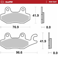 Moto-Master Front Left Sintered Sports Brake Pads for Kawasaki BN 125 Eliminator 2000