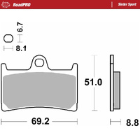 Moto-Master Front Right Sintered Sports Brake Pads for Yamaha YZF R6S 600 2007
