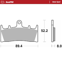Moto-Master Front Left Sintered Sports Brake Pads for Kawasaki ZX-7R Ninja 750 1996-2003