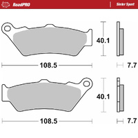 Moto-Master Front Left Sintered Sports Brake Pads for Royal ENFIELD Continental GT 650 20-2024