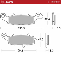 Moto-Master Front Left Sintered Sports Brake Pads for Kawasaki Z 750 2004-2006