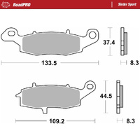 Moto-Master Front Left Sintered Sports Brake Pads for Kawasaki W 800 2020-2025