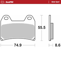 Moto-Master Front Left Sintered Sports Brake Pads for Benelli BKX 125 S 2023-2025