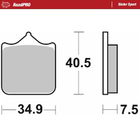 Moto-Master Front Left Sintered Sports Brake Pads for Ducati 749 S 2003-2006