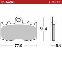 Moto-Master Front Left Sintered Sports Brake Pads for BMW R 1200 GS Adventure 2005-2013