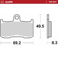 Moto-Master Front Left Sintered Sports Brake Pads for Indian Chief Classic 1800 2014-2018