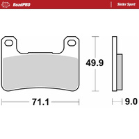 Moto-Master Front Right Sintered Sports Brake Pads for Kawasaki Ninja ZX-10R 1000 2008-2015