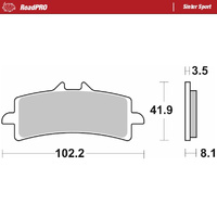 Moto-Master Front Left Sintered Sports Brake Pads for KTM 1390 Superduke R EVO 2024-2025