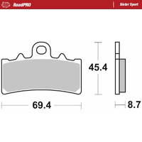 Moto-Master Front Left Sintered Sports Brake Pads for Triumph Speed 400 2024-2025