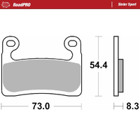 Moto-Master Front Left Sintered Sports Brake Pads for BMW S 1000 R (K63) 2021-2022