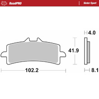 Moto-Master Front Right Sintered Sports Brake Pads for Bimota DB7 1098 2009-2010