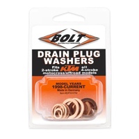 Bolt 16pc Drain Plug Copper Washer Set for KTM 450 EXC Six Days 2015-2016