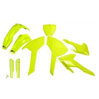 UFO Neon Yellow Complete Plastics Kit for Husqvarna FC 350 2016-2018