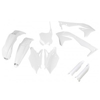 UFO White Complete Plastics Kit for Kawasaki KXF 450 2018-2018
