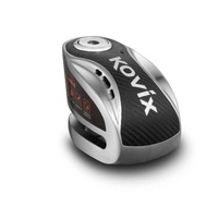 Kovix Alarm Disc Lock Brushed Metal with Reminder Cable & Mount