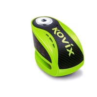 Kovix Alarm Disc Lock Fluoro Green with Reminder Cable & Mount