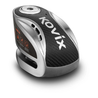 Kovix Alarm Disc Lock-6 Brushed Metal with Reminder Cable & Mount
