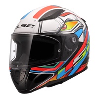LS2 FF353 Rapid II Xdron Helmet White/Hi-Vis Orange/Blue (XL) Road Helmet