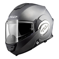 LS2 FF399 Valiant Flip Front (XS) Matte Titanium Road Helmet