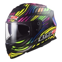 LS2 FF800 Storm II (S) Power Matte Black/Rainbow Road Helmet