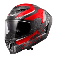 LS2 FF807 Dragon Trax Red/Black/Carbon (3XL) Road Helmet