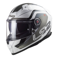LS2 FF811 Vector II (2XL) Metric White/Titanium/Sil Road Helmet