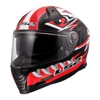 LS2 FF811 Vector II Buntri Helmet Black/Red (2XL) Road Helmet