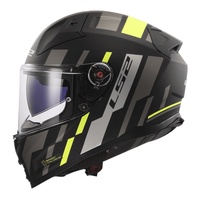 LS2 FF811 Vector II Tron Helmet Matte Black/Hi-Vis Yellow (3XL) Road Helmet