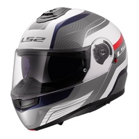 LS2 FF908 Strobe II Monza Helmet White/Blue/Red (XS) Road Helmet