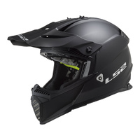 LS2 MX437 Fast Evo Mini (S) Matte Black Off-Road Helmet