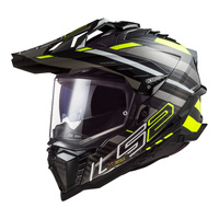 LS2 MX701 Explorer Carbon (L) Edge Black/Hi-Vis YellowAdventure Helmet