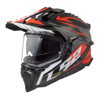 LS2 MX701 Explorer (S) Spire Black/Titanium/Red Adventure Helmet