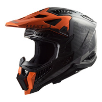 LS2 MX703 X-Force Carbon Helmet Victory Titanium/Orange (M) Off-Road Helmet