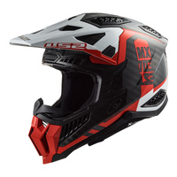 LS2 MX703 X-Force Carbon Helmet Victory Red/White (XL)