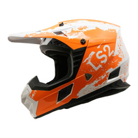 LS2 MX706 COZ (L) Hyde Orange/White Off-Road Helmet