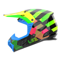 LS2 MX706J COZ Youth Helmet Chromatic Black/Hi-Vis Pink (M) Off-Road Helmet