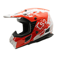 LS2 MX706J COZ (YL) Hyde Red/White Off-Road Helmet