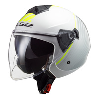 LS2 OF573 Twister II (XS) Luna White/Sil Road Helmet