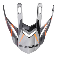 LS2 MX436 Pioneer Evo Peak Knight Titanium/Orange Helmet Peaks