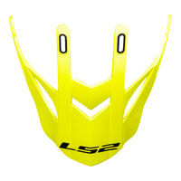 LS2 MX436 Pioneer Peak Solid Hi-Vis Yellow Helmet Peaks