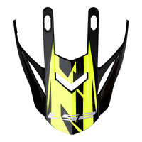 LS2 MX437 Fast Evo Peak Roar Black/Hi-Viz Yellow Helmet Peaks