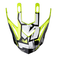 LS2 MX437 Fast Evo Peak Crusher Black/Hi-Viz Yellow Helmet Peaks