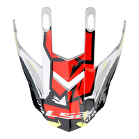 LS2 MX437 Fast Evo Peak Crusher Black/Red Helmet Peaks