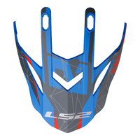 LS2 MX437 Fast Evo Peak Alpha Blue Helmet Peaks